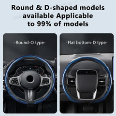 Carbon Fiber Steering Wheel Cover – Non-Slip Anti-Scratch Protection for 37–39cm Wheels