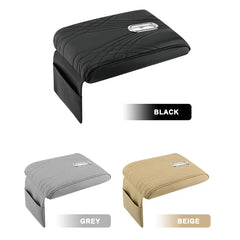 Car Armrest Box Cover – Memory Foam Center Console Extension Cushion with Tissue Holder