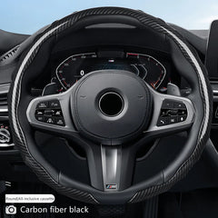 Carbon Fiber Steering Wheel Cover – Non-Slip Anti-Scratch Protection for 37–39cm Wheels