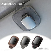 Metal Car Glasses Holder Clip – Wear-Resistant Suede Sunglasses Hanger with Soft Sponge Cushion