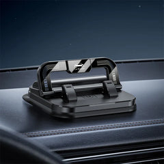 Dashboard Car Phone Holder – 360° Rotation Head-Up Mount with Anti-Slip Base & Number Plate