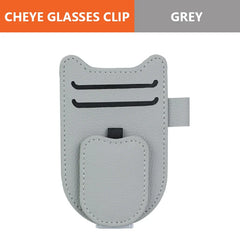 Luxury Magnetic Sunglasses Holder for Car – Leatherette Sun Visor Clip Organizer