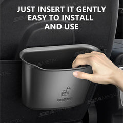 1.6L Large-Capacity Car Trash Bin – Waterproof Seat Back Garbage Can Organizer