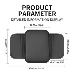 PU Leather Car Arm Rest Extension Pad – Anti-Scratch Center Console Protector