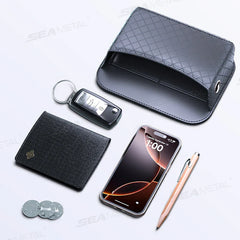 Universal Car Seat Side Organizer – Wear-Resistant Pocket for Phone & Cards