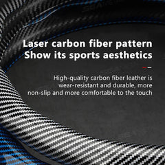Carbon Fiber Steering Wheel Cover – Non-Slip Anti-Scratch Protection for 37–39cm Wheels