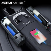 Multifunctional Car Seat Gap Organizer – Dual USB Port Charger for iPhone & Android