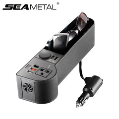 Car Seat Crevice Storage Organizer – Built-In 220V Inverter & 4 USB QC3.0 Fast Charging Ports