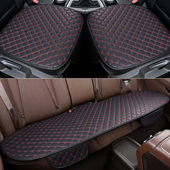 Universal PU Leather Auto Seat Cushion – Protective Cover with Storage Pocket