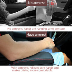 Adjustable Car Armrest Box – Elbow Support Seat Gap Organizer with Cushion
