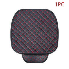 Universal PU Leather Auto Seat Cushion – Protective Cover with Storage Pocket