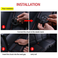 Universal PU Leather Car Seat Cover – Waterproof Anti-Slip Vehicle Seat Cushion Protector