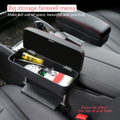 Adjustable Car Armrest Box – Elbow Support Seat Gap Organizer with Cushion