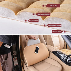 4-Season Plush Car Seat Cushion – Breathable Anti-Slip Cover for Sedan SUV Truck