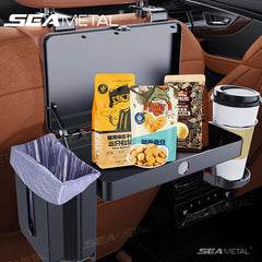 Foldable Car Seat Tray Table – Portable Backseat Snack & Drink Holder for Kids