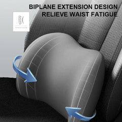Memory Foam Car Neck Pillow – Ergonomic Headrest & Lumbar Support Cushion with Washable Cover