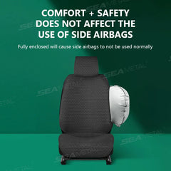 Breathable 100% Linen Car Seat Cover – Cooling Sweat-Absorbing Cushion for SUV & Sedan