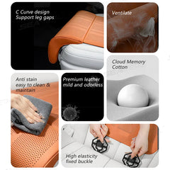 Car Seat Cushion with Extended Leg Rest Padding – Universal Fit Seat Protection Cover for Extra Comfort