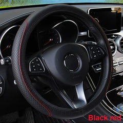 Universal Steering Wheel Cover 37–39CM – Anti-Slip, Wear-Resistant Microfiber Leather Cover
