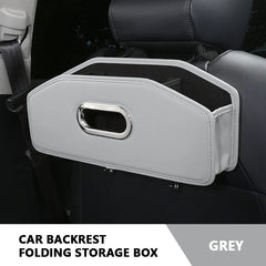 Multi-Function Car Backseat Organizer – Foldable Storage Box with Tissue Holder & Hook
