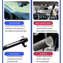 Telescopic Car Sun Shade – Hidden Windshield UV-Blocking Privacy Curtain (72–140cm Adjustable)