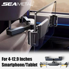Car Seat Back Phone Holder – Telescopic Rear Tablet Mount for 4–12.9 Inch iPad & Smartphones