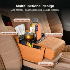 Car Center Console Armrest Organizer – Thickened 7.5cm Elbow Support Cushion