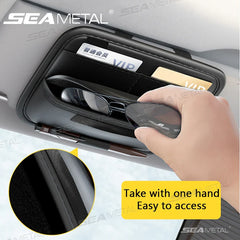 Luxury Car Visor Glasses Holder – Flannel-Lined Scratch-Free Sun Visor Storage Case