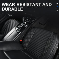 Full-Wrapped PU Car Seat Cover – Breathable Perforated Front Seat Cushion with Anti-Slip Design