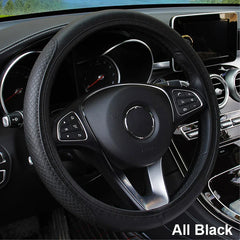 Universal Steering Wheel Cover 37–39CM – Anti-Slip, Wear-Resistant Microfiber Leather Cover