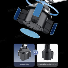 360-Degree Rotating Car Phone & Tablet Holder – Adjustable 6.5–9.5CM Cup Holder Mount