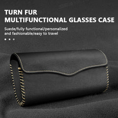 Soft Lined Car Sun Visor Glasses Case – Magnetic Stable Eyeglasses Protector