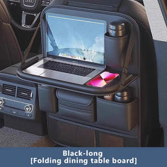 8-in-1 Car Seat Back Organizer with Foldable Tray – Waterproof Wear-Resistant Storage Bag