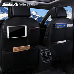 Car Seat Back Organizer – Leather Anti-Mud Kick Protector Easy to Clean