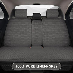 Breathable 100% Linen Car Seat Cover – Cooling Sweat-Absorbing Cushion for SUV & Sedan
