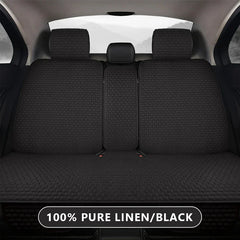 Breathable 100% Linen Car Seat Cover – Cooling Sweat-Absorbing Cushion for SUV & Sedan