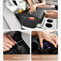 Universal 15W Wireless Charging Armrest Pad – 7.5cm Thick Center Console Cushion
