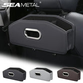 Multifunctionele Auto Achterbank Organizer – Opvouwbare Opbergdoos met Zakdoekhouder & Haak