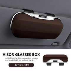 Car Sun Visor Sunglasses Holder – Extra-Large Anti-Scratch Hard Protection Case