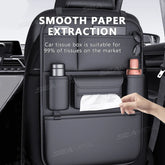 Waterdichte 6-Vaks Auto Achterbank Organizer – Anti-Trap Mat met Bekerhouder & Zakdoekhouder