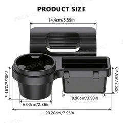 Universal 4-in-1 Car Side Door Organizer – Hanging Drink Holder for Sedan SUV