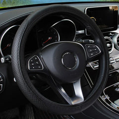 Universal Steering Wheel Cover 37–39CM – Anti-Slip, Wear-Resistant Microfiber Leather Cover