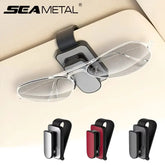 Alloy Car Glasses Holder – Stable Metal Sun Visor Sunglasses Clip Anti-Scratch