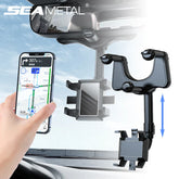 Universele achteruitkijkspiegel autohouder voor telefoons – 360° schudvrije stabiele houder voor smartphones van 3–7 inch