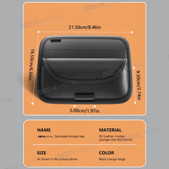 Luxury Car Visor Glasses Holder – Flannel-Lined Scratch-Free Sun Visor Storage Case