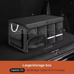 110L Foldable Car Trunk Storage Box – Waterproof Oxford Cloth Large-Capacity Organizer for Camping & Fishing