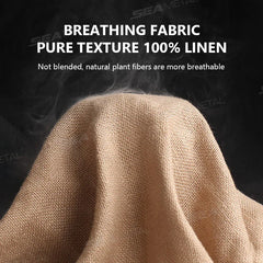 Breathable 100% Linen Car Seat Cover – Cooling Sweat-Absorbing Cushion for SUV & Sedan