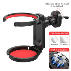 360-Degree Rotation Car Vent Phone Mount – 2-in-1 Magnetic Holder with Cup Stand