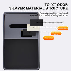 Car Center Console Arm Rest Box – Premium Nappa Leather Storage with Tissue Holder