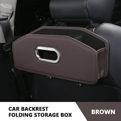 Multi-Function Car Backseat Organizer – Foldable Storage Box with Tissue Holder & Hook